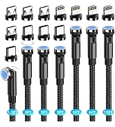 Magnetic Charging Cable [7-Pack 1.6FT/3FT/3FT/3FT/6FT/6FT/10FT] 540° Rotating Magnetic Phone Char...