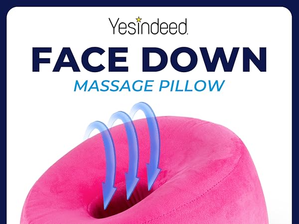 Memory foam face pillow for stomach sleepers and post-surgery recovery support Adjustable face cradl