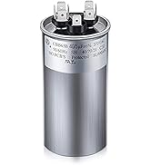 40/5 MFD uF ±6% 370/440 VAC CBB65B Dual Run Round Capacitor, UL Listed Motor Run Capacitor for Co...
