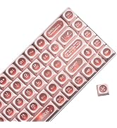 OHY XVX Pink Gorgeous Keycaps for Mechanical Keyboards - 136 Keys Pink Translucent Cat Eye Design...