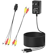 Norward AC Adapter for Nintendo SNES Nes Power Cord, Audio Video AV Cable and AV to TV RCA Cord C...