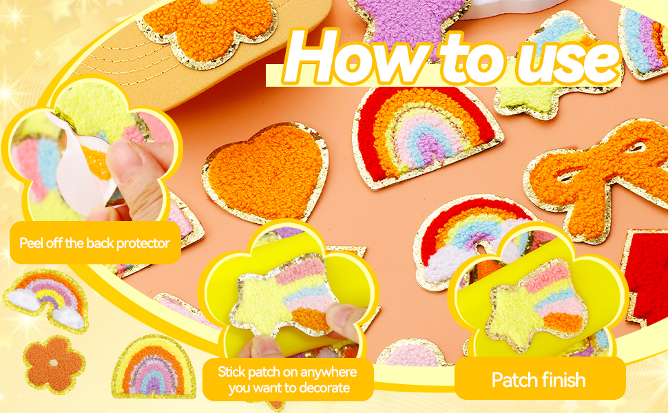 Preppy Cute Chenille Patches