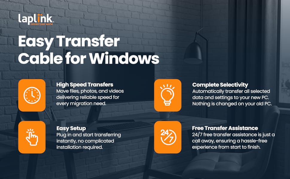 windows file transfer data computer program easy cable software pcmover migration pc programs files