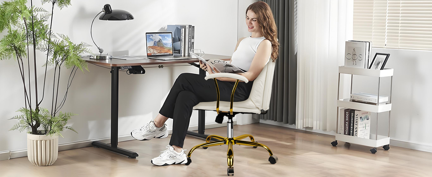 white vanity chair