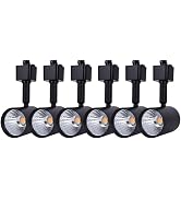 mirrea 6 Pack LED Track Lighting Heads Compatible with Single Circuit H Type Track Lighting Rail ...