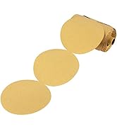 MIDO Professional Abrasive Premium Gold Sandpaper 6 Inch 100 PCS Sanding Discs 120 Grit Self Adhe...