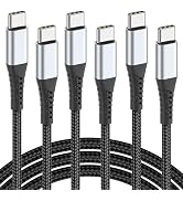 USB C to USB C Cable 3FT, 3-Pack 60W USB Type C to C Fast Charging Cable Braided 3 Foot USBC to U...