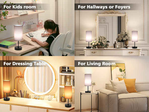 It can be used as ambient lights or suitable for bedroom, bedside table, office, hotel, etc.