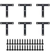 SAYAYO T Brace, 120x120mm (5" x 5") T Brackets Mending Plate Flat Repair Plates Joining Bracket B...