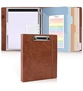 SKYDUE 3 Ring Binder with Clipboard,1 Inch Binder, 13.2