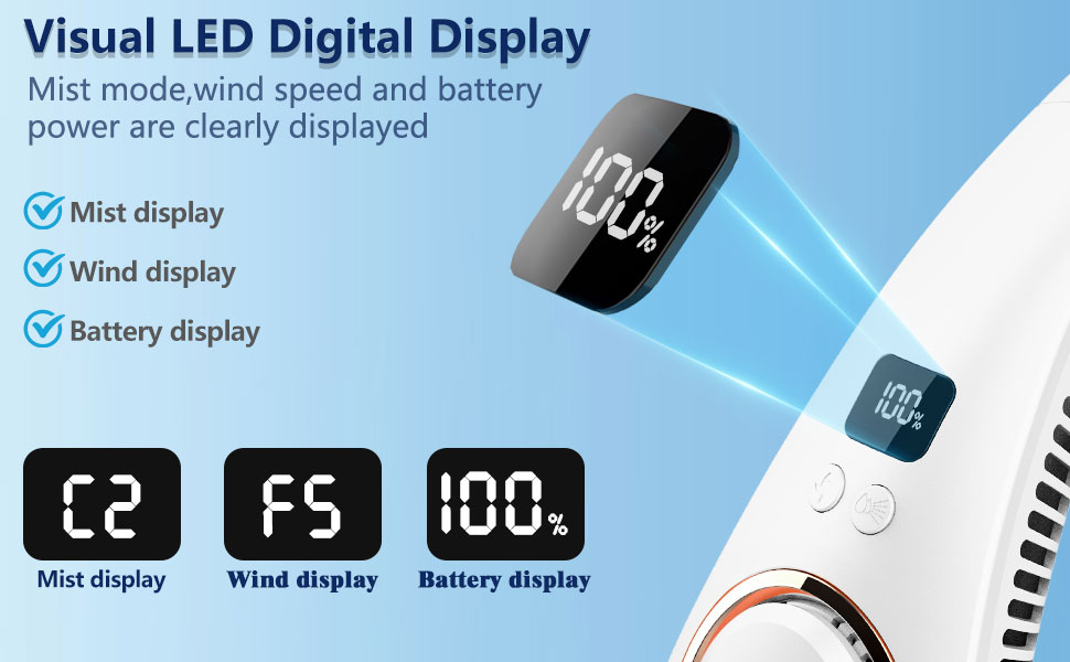 personal misting fan neck fans that blow cold air with mist mist fan portable misting fan