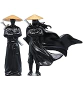 Homoyoyo 2pcs Miniature Ninja Figurines - Resin Zen Garden Statues - Tiny Samurai Kimono Models f...