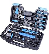 Cartman 39Piece Cutting Plier Tool Set General Household Kit with Plastic Toolbox Storage Case Blue