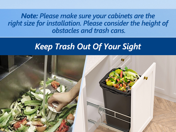 trash can cabinet pull out