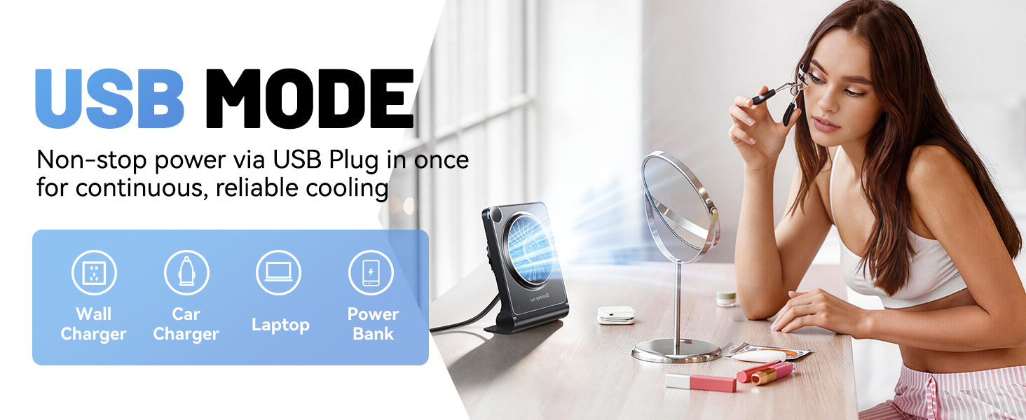 usb desk fan for make up