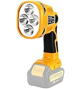YEX-BUR Flashlight for Dewalt 20v Battery, 12W 1120LM LED Work Light, Portable Spotlight with USB...