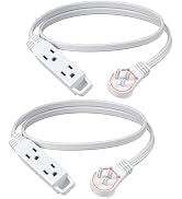 DEWENWILS 3FT 360° Rotating Flat Plug Extension Cord/Wire, 16AWG Multi 3 Outlet Extension Cord, 3...