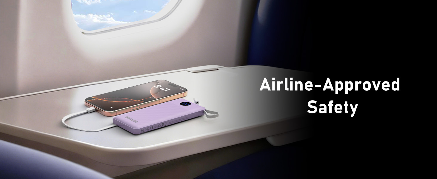 Airline-Approved Safety Power bank 10000mAh