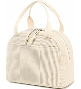 Bluboon Lunch Bag for Women Men Cute Corduroy Lunch Tote Bags Reusable Insulated Lunch Box Large ...