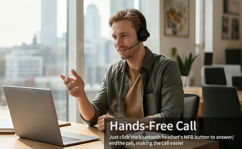 wireless headset with mic for work