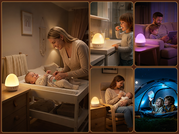 Multi-scene use: diaper change, brushing teeth, breastfeeding, camping &amp; family night use