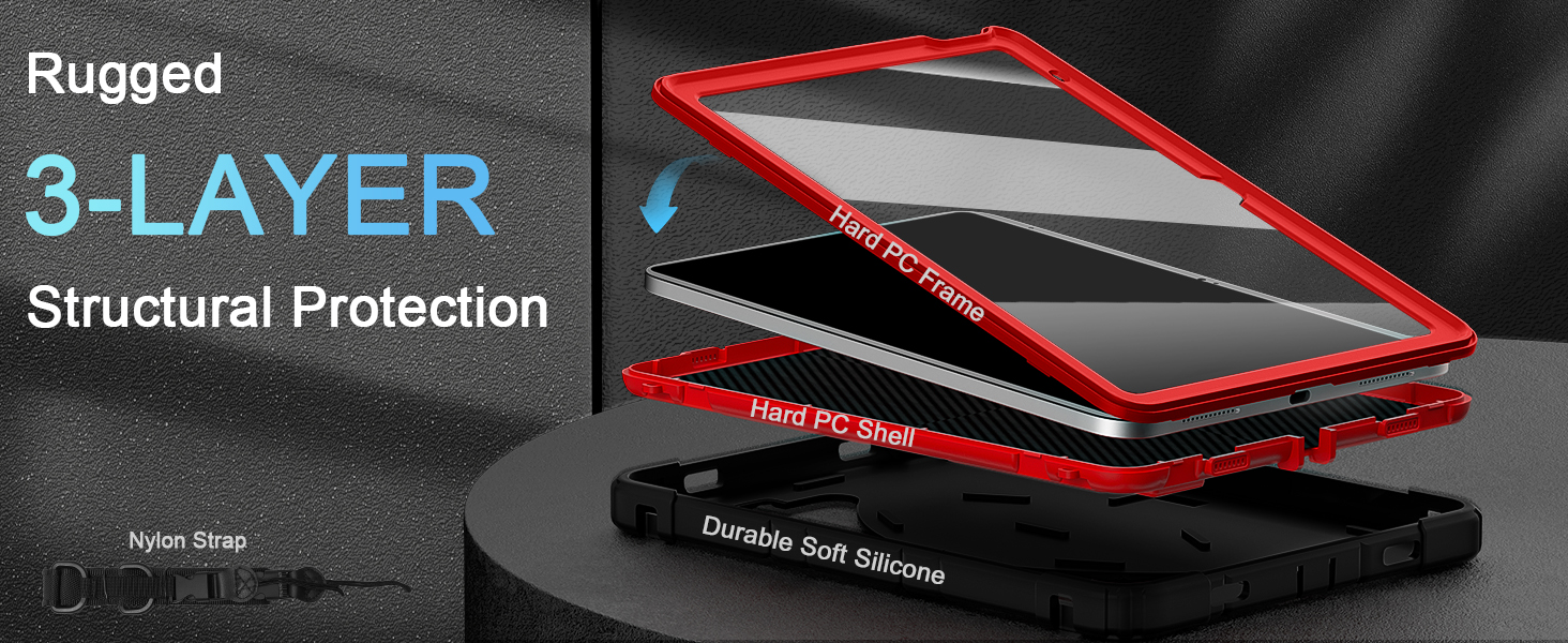 iPad Case 10th Generation with built-in screen protector