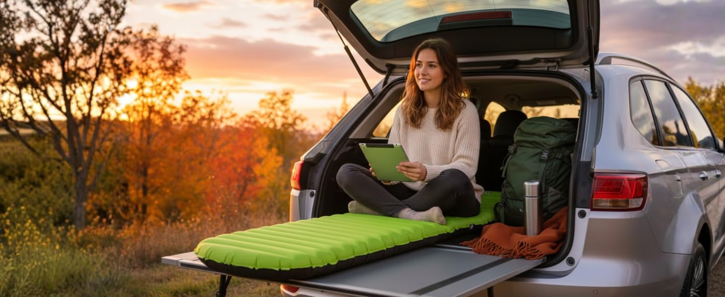 Park The Car And Relax As The Leaves Fall, Feeling Cozy, Enjoying A Soft Seat For The Sunset View.
