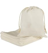 HRX Package 20pcs Muslin Bags 8x10 inches, Cotton Drawstring Bag Fabric Gift Pouches Sachet for J...