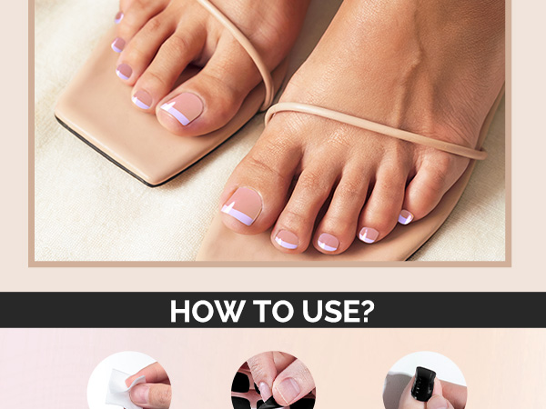 semi cured gel nail strips toe toenails pedi pedicure foot feet polish stickers wraps holiday uv