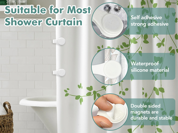 Magnetic Shower Curtain Clips