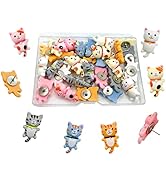 30 pcs Cute Cat Push Pin Decorative Thumb Tacks Animal Push Pins for Photo Wall Maps Memo Note Bu...
