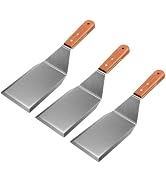 3 Pack Griddle Spatula, Metal Spatula for Cast Iron Skillet, Grill Stainless Steel Spatulas with ...