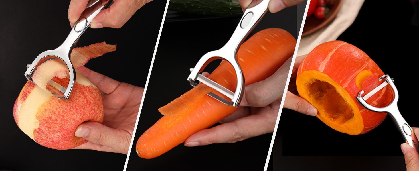 Effortless Peeling: MAD SHARK Y-Peeler for Fruits &amp;amp; Veggies