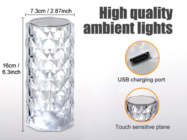 Night Light, Metal Shell,Minimalist Design, for Couple Dinner/Coffee Table/Restaurant/Bedroom/Camp