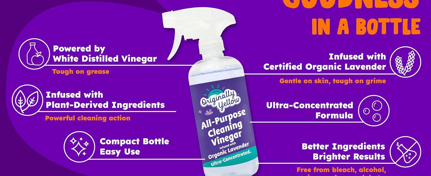 white distilled vinegar cleaner certified organic lemon scent plant based cleaner all purpose
