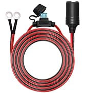 Chanzon 12V / 24V Power Supply Car Plug Outlet - 6FT/3FT UL 16AWG Cable with 15A Fuse - Heavy Dut...