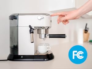 a coffee maker idicating a usage scenario of wireless remote control switch