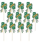 Housoutil 60pcs Soccer Themed Cake Toppers, Football Cupcake Picks for 2026 Game, Sports Party De...