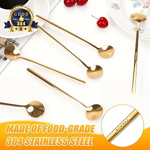 gold coffee spoon set
