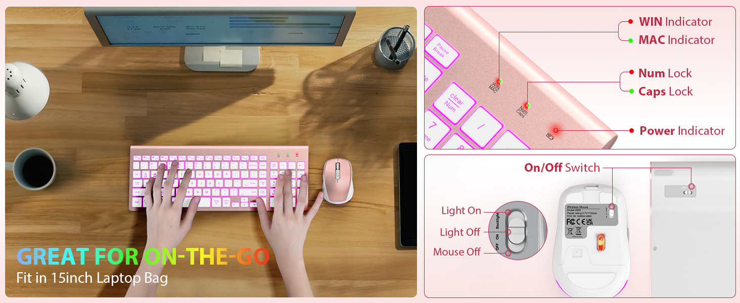 portable keyboard and mouse wireless
