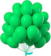PartyWoo Green Balloons, 100 pcs 10 Inch Clover Green Balloons, Latex Balloons for Balloon Garlan...