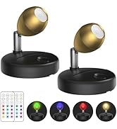 Wireless Spotlight Battery Operated,Picture Light with Remote,Uplight Dimamble with Timer,Art Lig...