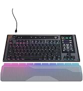Turtle Beach Command Series KB7 TKL Wired Gaming Keyboard, 4.3” Touchscreen Command Display, Tita...