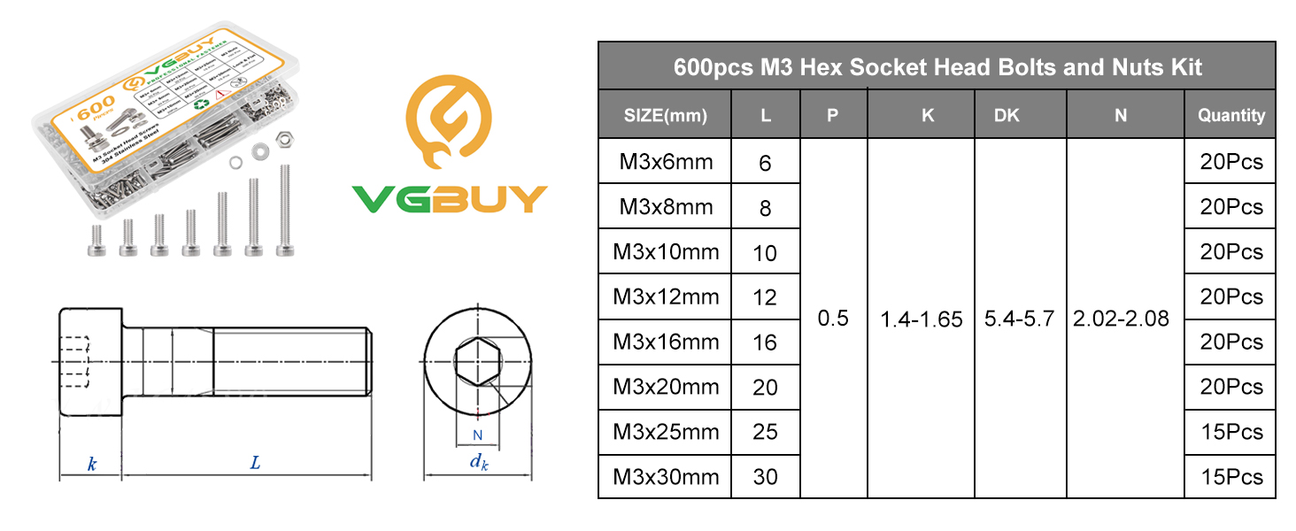 m3x30mm screws