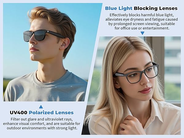 Smart glasses that connect Bluetooth for calls or music playback