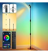 Brightown Color Changing Floor Lamp, LED Corner Lamp with Spotlight, Smart Modern Standing Lamp w...