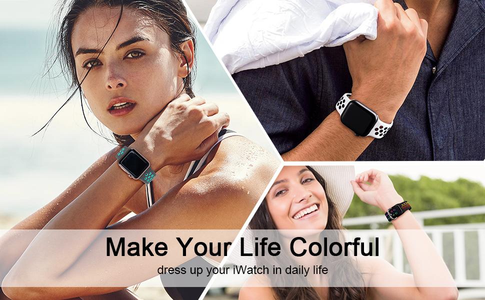 lerobo bands for apple watch band 38mm 40mm 42mm 44mm Series 6 5 4 3 2 1 SE