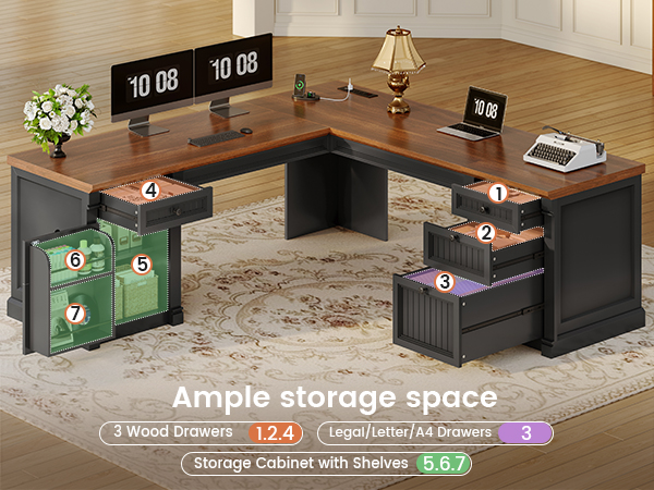 desk with storage