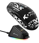 MAMBASNAKE ATTACK SHARK G3PRO Wireless Gaming Mouse with RGB Magnetic Charging Dock, Tri-Mode-2.4...