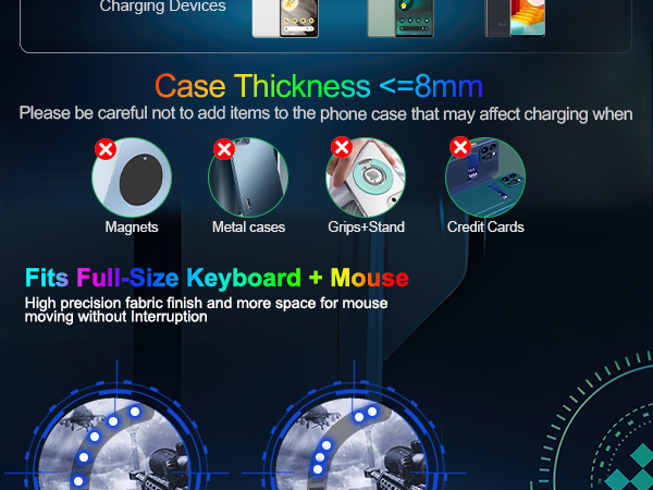 wireless charging mouse pad